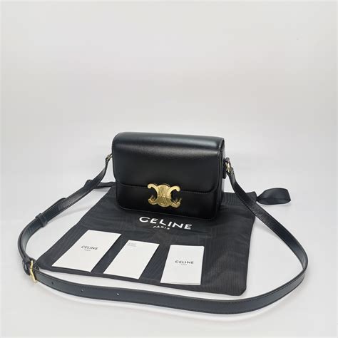 celine classique triomphe bag in shiny calfskin|Women's Classique Triomphe bag in shiny calfskin .